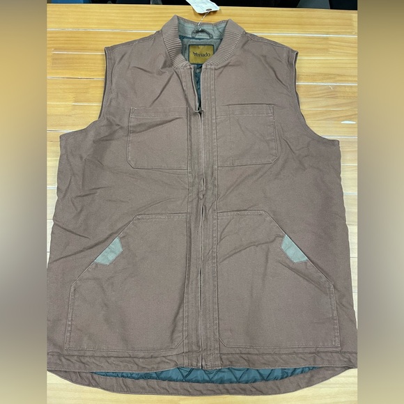 Concealed Carry Canvas Vest -Brown | Large Tall - Picture 1 of 8